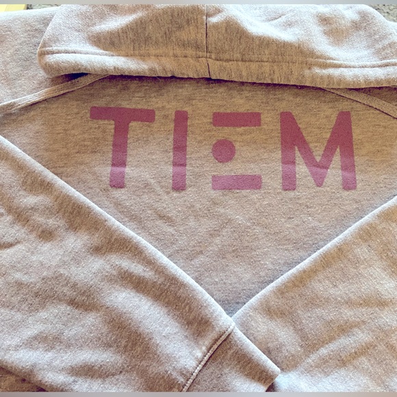 TIEM Cropped Hoodie - Gray/Lilac Sz XL - Picture 2 of 6
